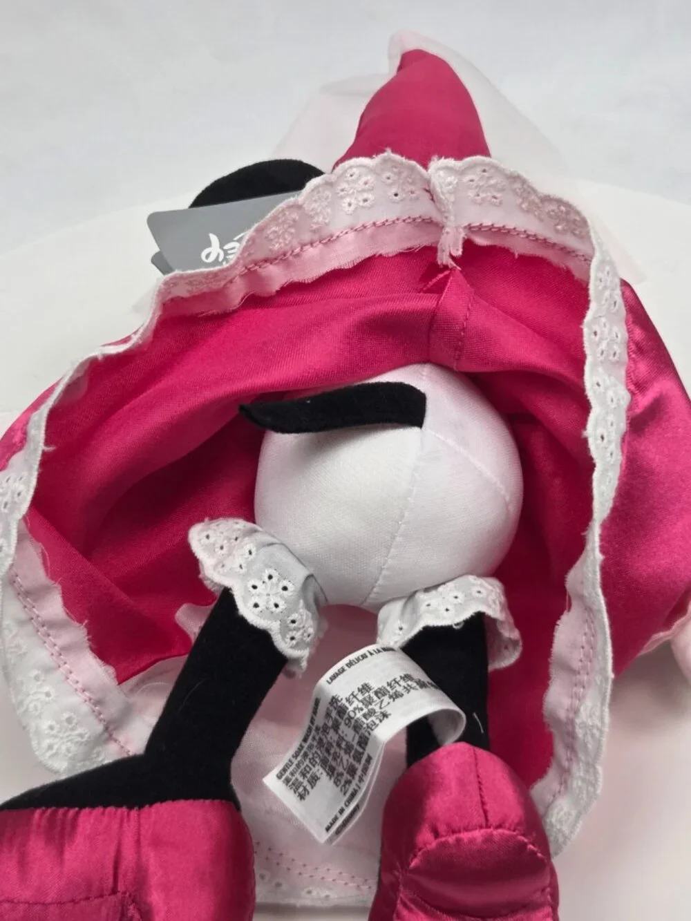 Disney Parks Princess Minnie Mouse Magic Kingdom Pink Satin Dress Plush 13